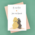 Personalised Dog Wedding Card - Mr and Mrs