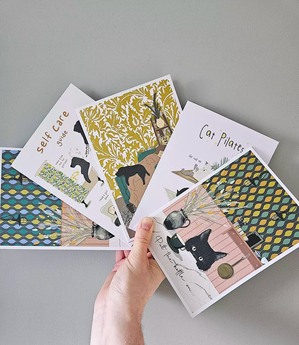 cat and dog mix of greeting cards