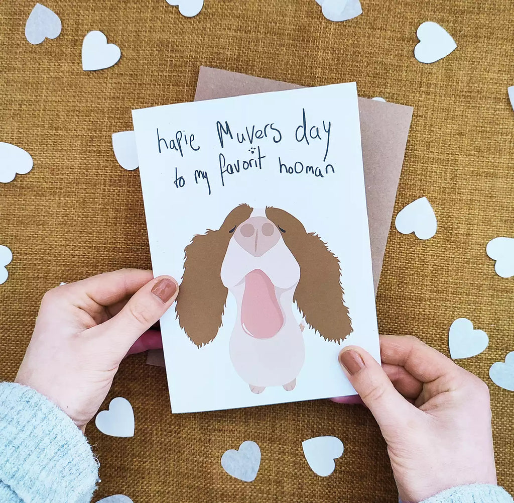 Spaniel Dog Mother's Day Card - From The Dog