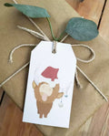 Highland Cow Christmas Gift Tags - Eco-Friendly - Funny Tag Set - Handmade Recycled Tags