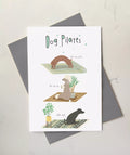 funny dog pilates card with poses like cat cow and roll up