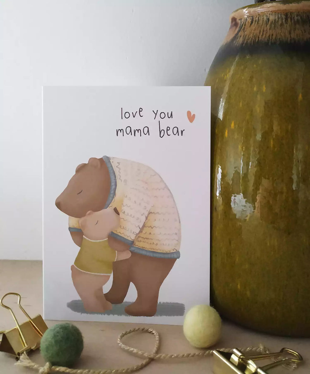 Bear Mothers Day Card - Love You Mama Bear
