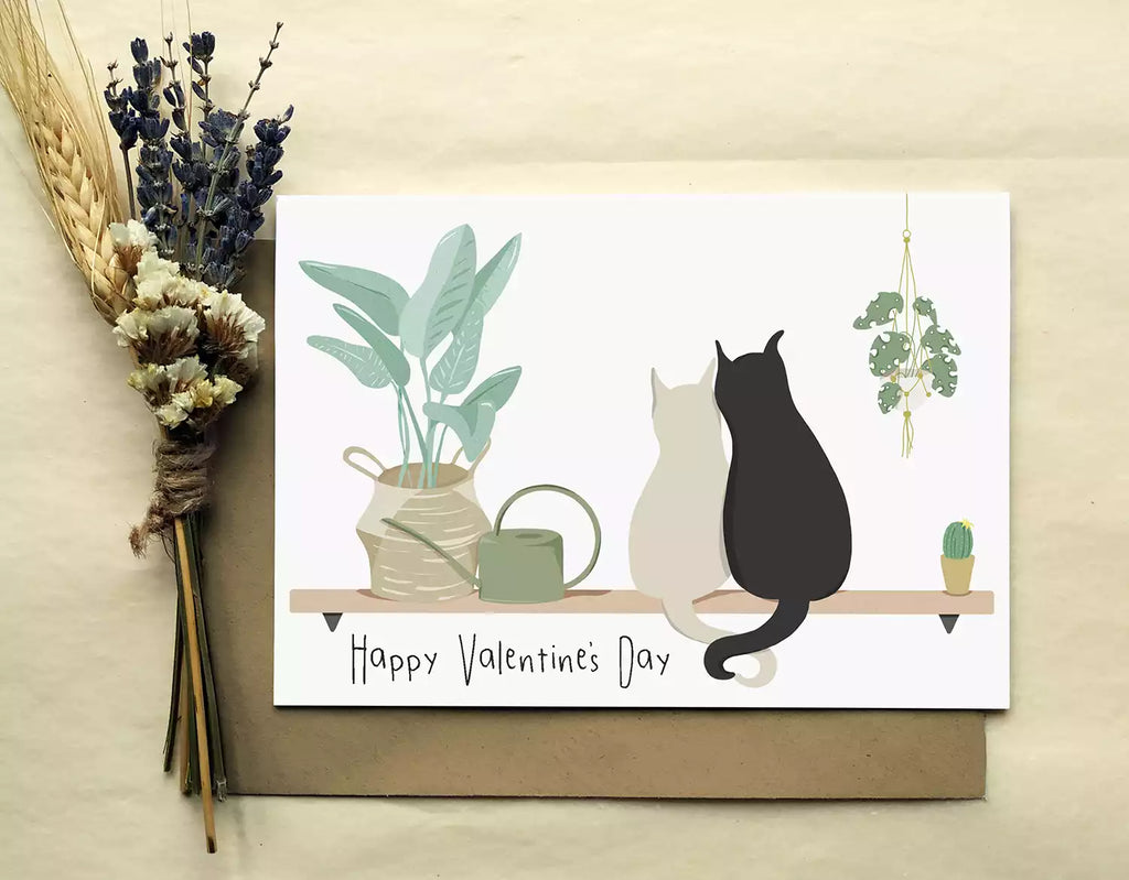 Personalised Valentine's Day Cat Couple Card