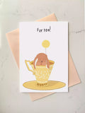 Rabbit 30th Birthday Card – Fur Tea Pun - Bunny Lover