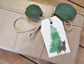 Black Cat Christmas Tags - Handmade Eco Kraft - Pet Tag - Recycled - Set of 6