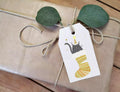 Black Cat Christmas Tags - Handmade Kraft Eco - Pet Tags - Recycled