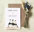 Together Forever Panda Couple Card - Personalised - Valentine's Day