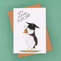 Puffin Graduation Exam Results Card - Congratulations You Clever Puffin - Eco Recycled