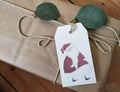 Handmade Santa Christmas Gift Tags - Eco-Friendly - Cute Tag - Recycled
