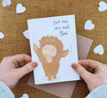 funny highland cow card with pun 'love moo very much Mum!'