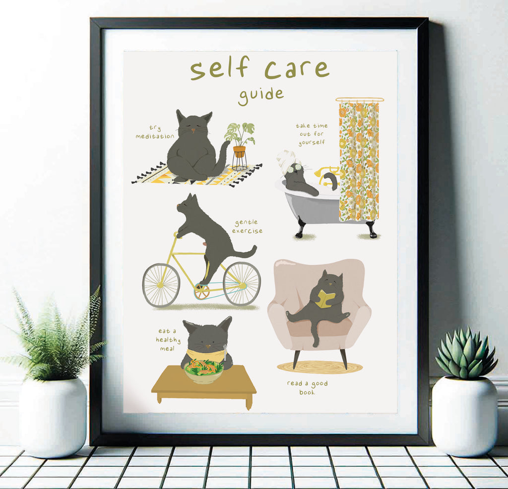Cat Self Care Guide Print